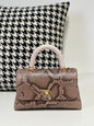 Genuine Python Skin Leather Top Handle Cross Body Bags