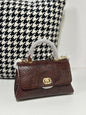 Genuine Python Skin Leather Top Handle Cross Body Bags