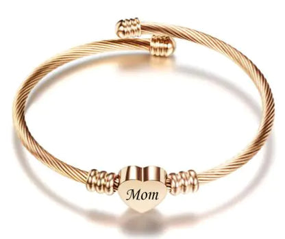 Stainless Steel Braided Mother’s Day Bracelets for Mom