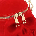 Bolso unisex 3D de ante rojo con diseño de calavera, bandolera, minibolso con asa
