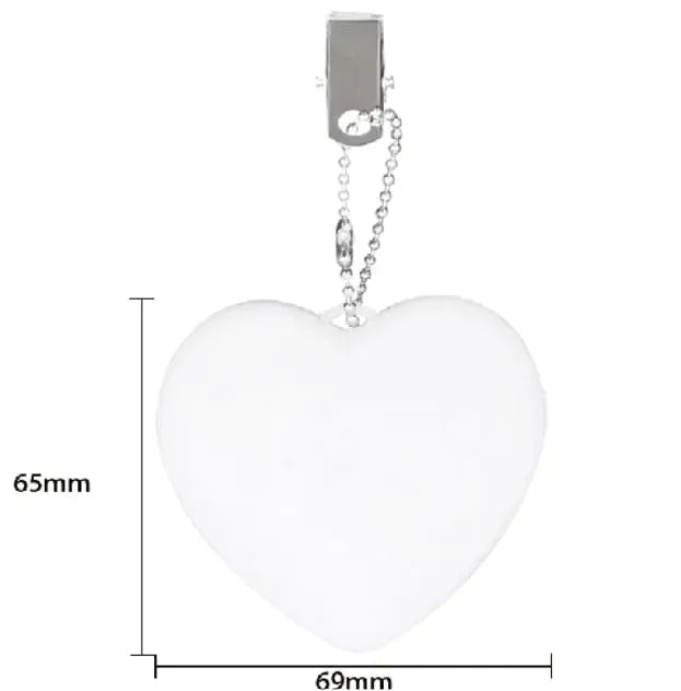 Charm LED para bolso con forma de corazón brillante y luz nocturna