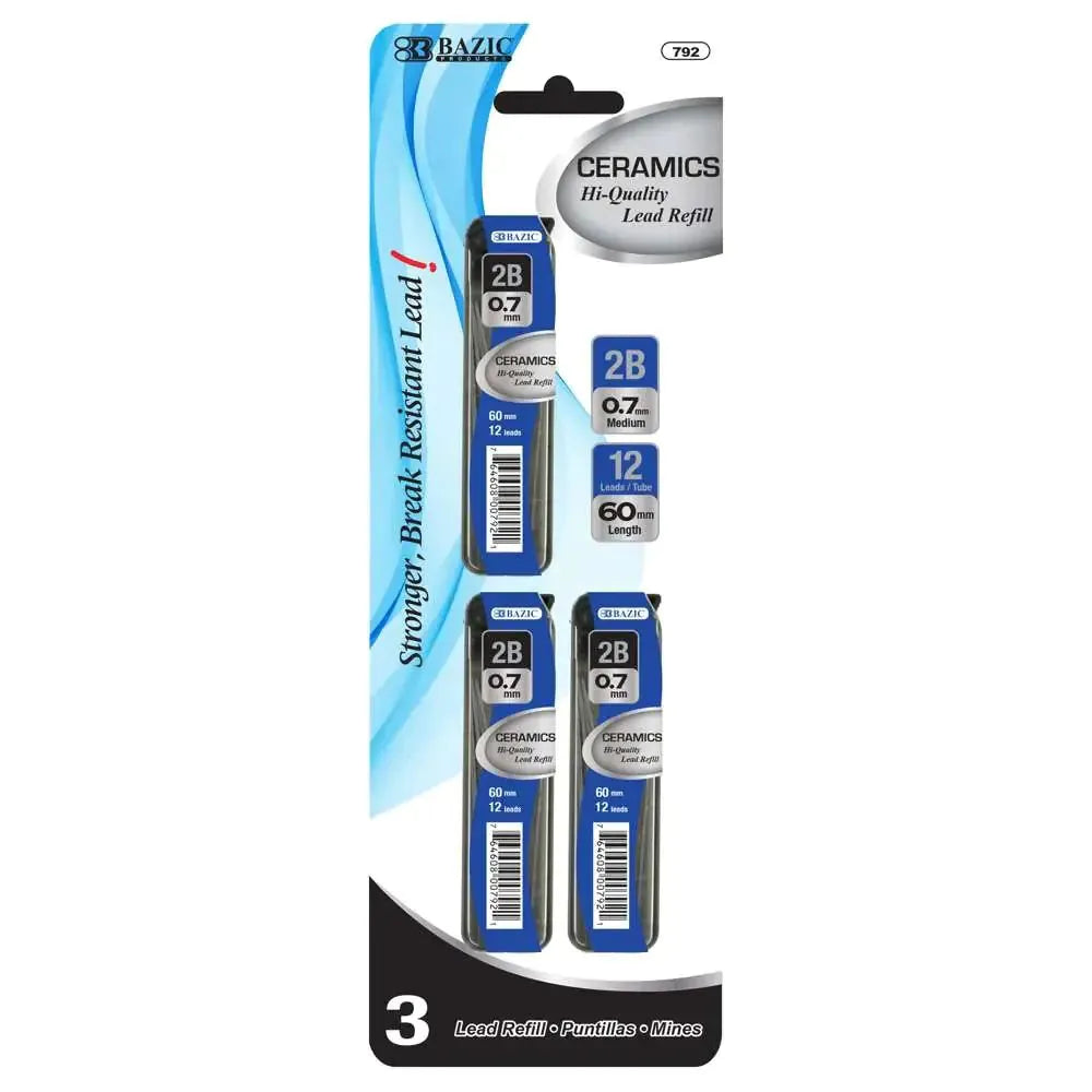 Minas de cerámica para portaminas de alta calidad, 0,7 mm, 12 unidades (paquete de 3)