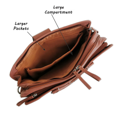 Leather Briefcase, Brown