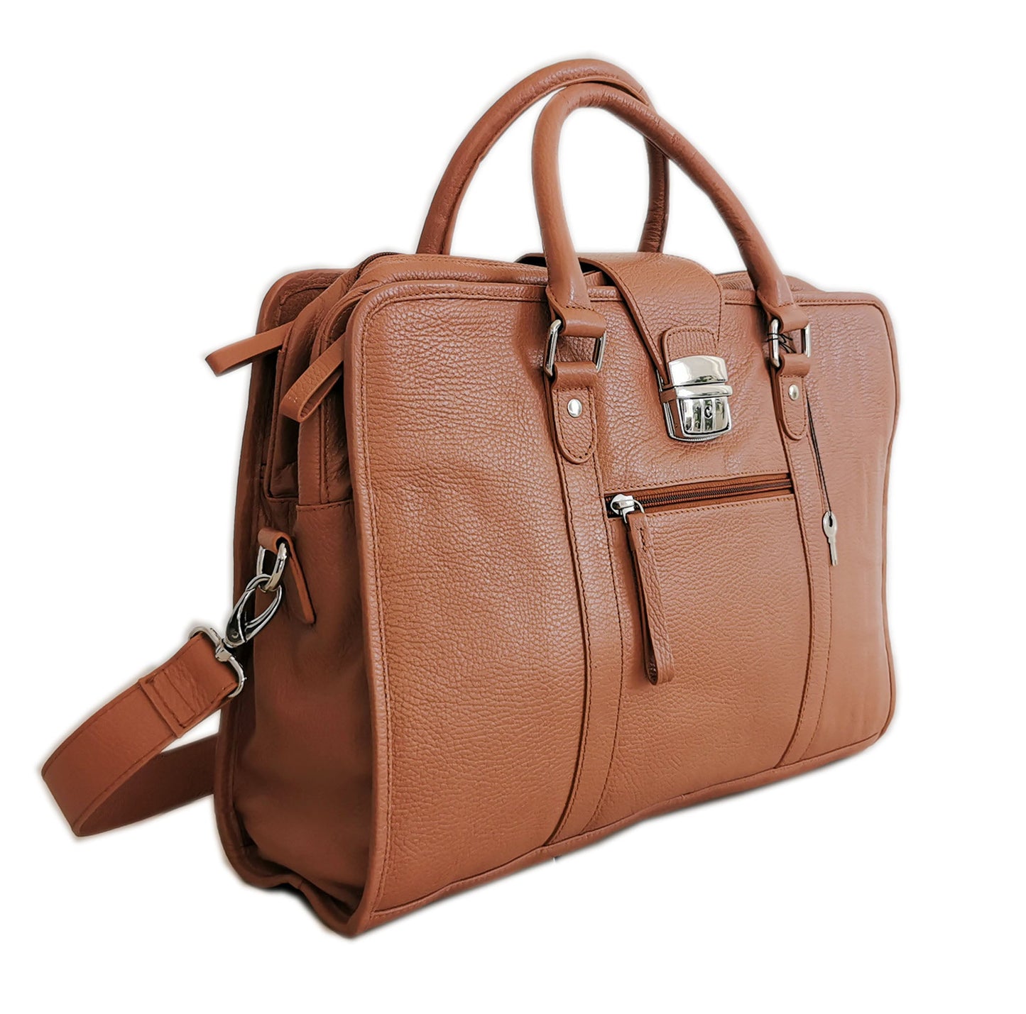 Leather Briefcase, Brown