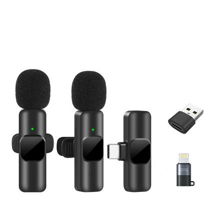 NNEOBA Wireless Lavalier Microphone for iPhone Android Live Recording