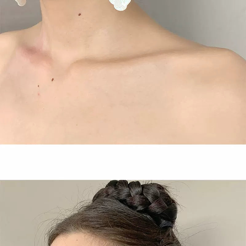 Chinese-Style Retro Natural Stone Water Grass Earrings