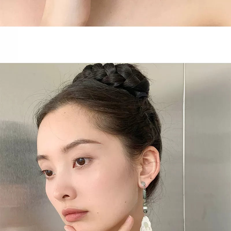 Chinese-Style Retro Natural Stone Water Grass Earrings