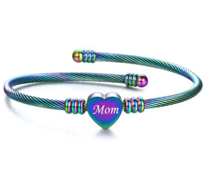 Stainless Steel Braided Mother’s Day Bracelets for Mom