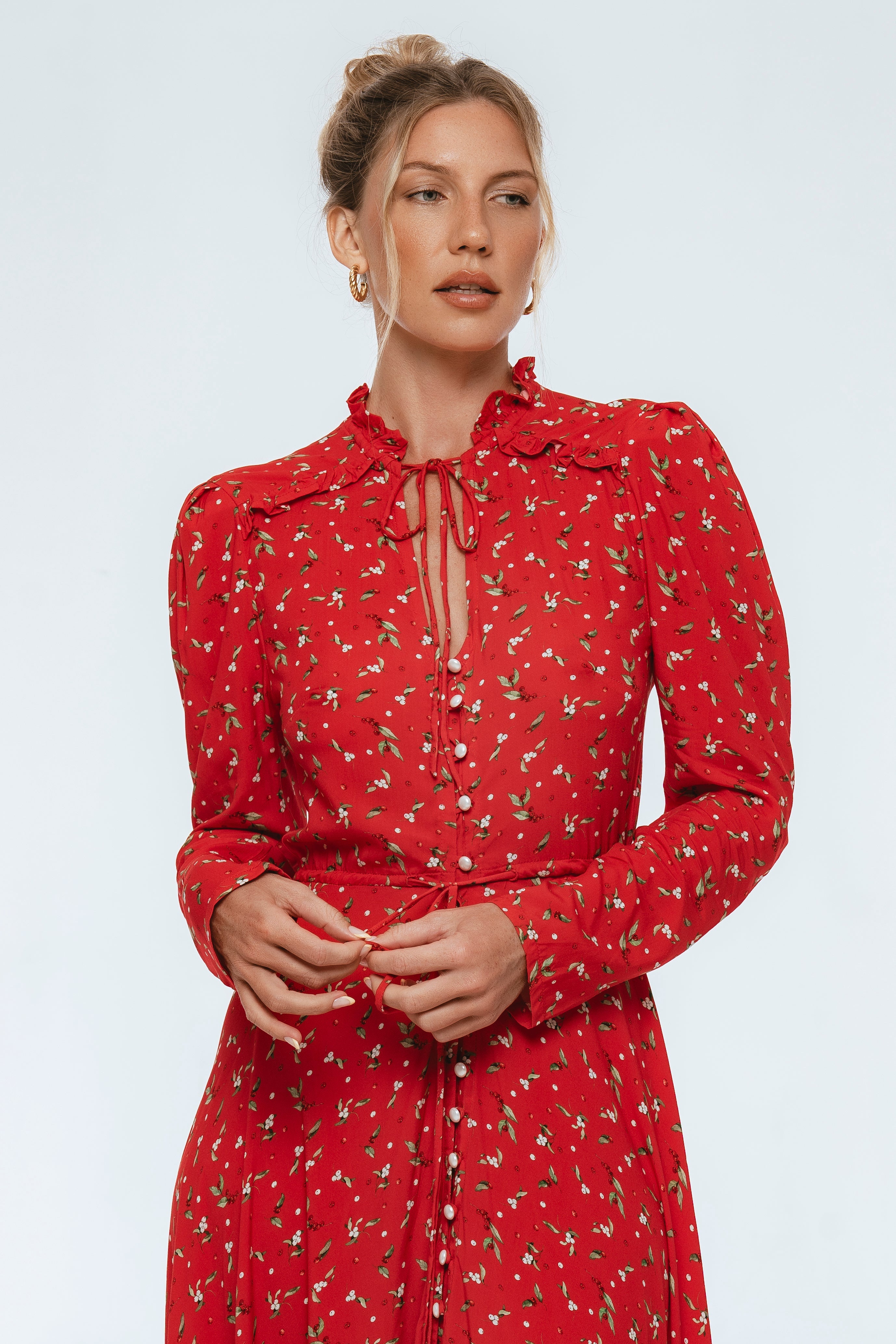 Vestido largo de manga larga Poeme