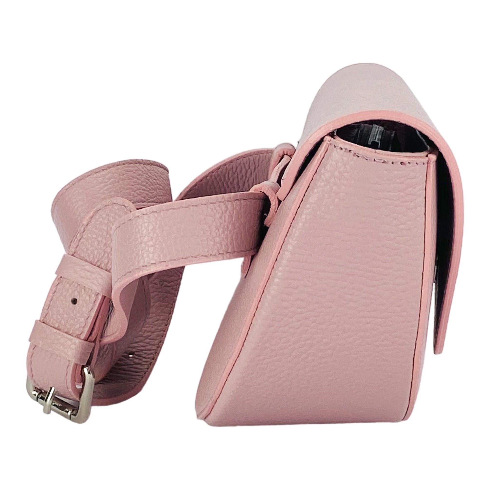 RB1027AZ | Borsa Donna a Bandoliera stondata en Vera Pelle Made in Italy. Tracolla removibile e regolabile in pelle. Accesorios Níquel Lucido - Colore Rosa Antico - Dimensiones: cm 25 x 15 x 9