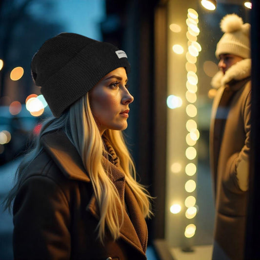 RB5001A  | Berretto in Maglia a doppio strato MONVISO Misto Lana Made in Italy. Colore Nero - Taglia Unica