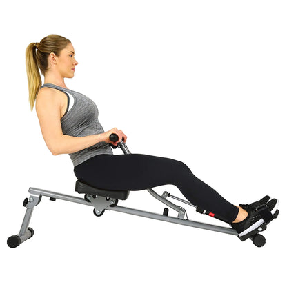 NNEOBA Rowing Machine Rower with 12 Level Resistance & Digital Monitor