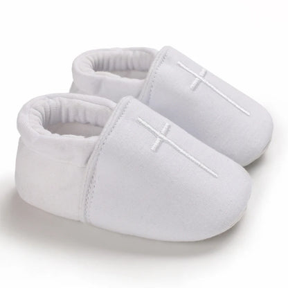 0-18 Months Infant Spring Shoe Newborn Infant Girls and Boys Recreational Baptism Non-Slip Walking Shoe White Soft-soled Sneaker