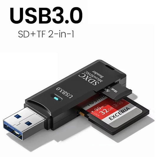 2 In 1 Multi Functional Card Reader USB 3.0 Micro TF SD Memory Card Reader High Speed Adapter Flash Drive For Laptop Accessories