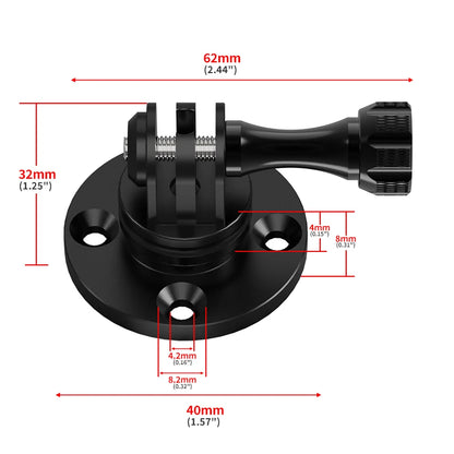 17/25mm Ball Head Mount 1/4" 3/8" M6 Thread Screw Nut Adapter Tripod Bracket Cameras Flash Fixing Wall Holder Clamping Mount