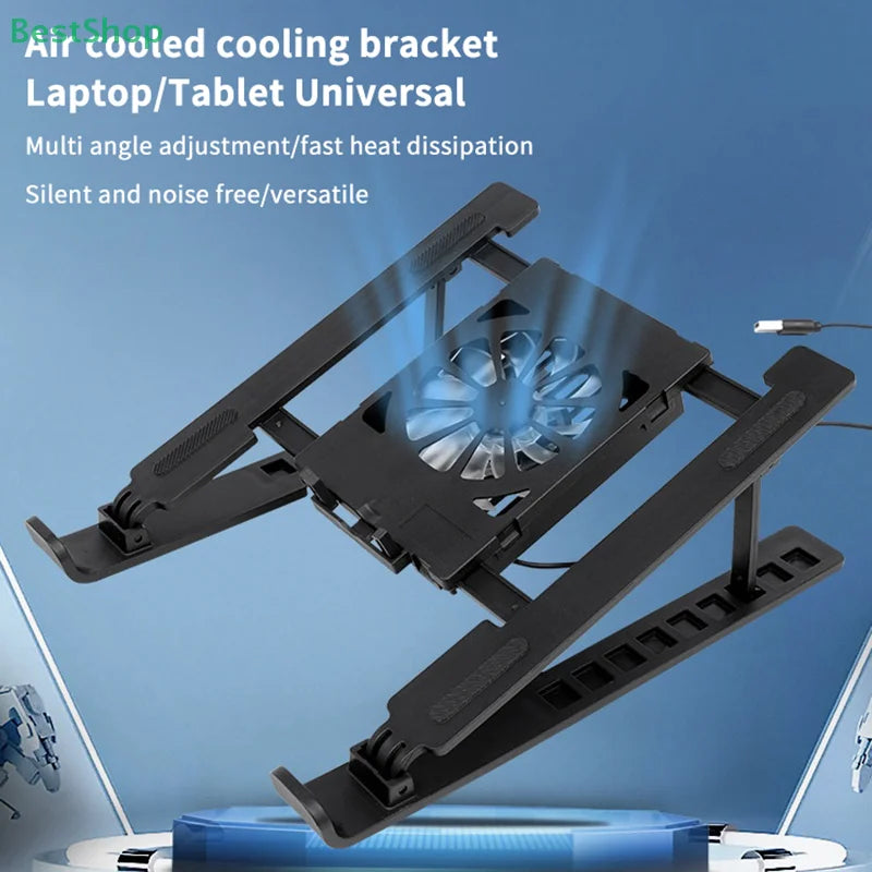 〔Rebecca〕Portable Notebook Radiator Bracket Heighten Rack With 1 Cooling Fans