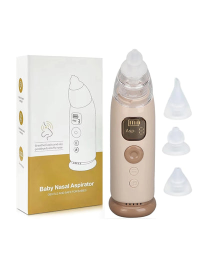 1pc Portable Silicone Nasal Clean Nasal Aspirator 3-Modes Suction Electric Nasal Aspirator Soothing Lighting and Nursery Music