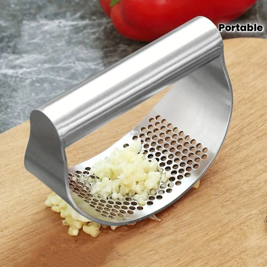 1 Piece Upgrade Stainless Steel Garlic Press, Manual Garlic Ginger Rocker Arm Crusher, Garlic Chopping Tool, Kitchen Small Tool