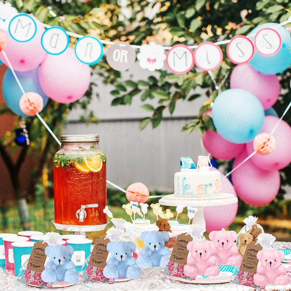 6-60Set Mini Bear Plush Stuffed Small Teddy Bear Wedding Gift for Guests Baby Shower Decoration Bear Keychain for Christmas Xmas