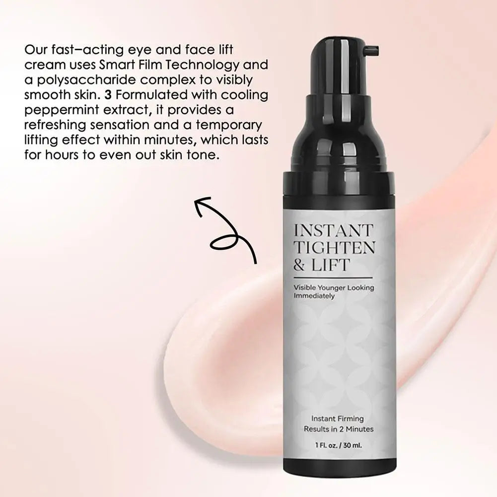 2 Minutes Instant Tighten & Lift Facial Cream Moisturizing Hydrating Smoothing Face Serum for All Skin Types Eye Skin Care