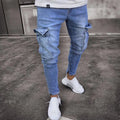 streetwear jean femme baggy pockets denim Jeans for men clothing Man casual pants Men's jeans casual slim Male trousers