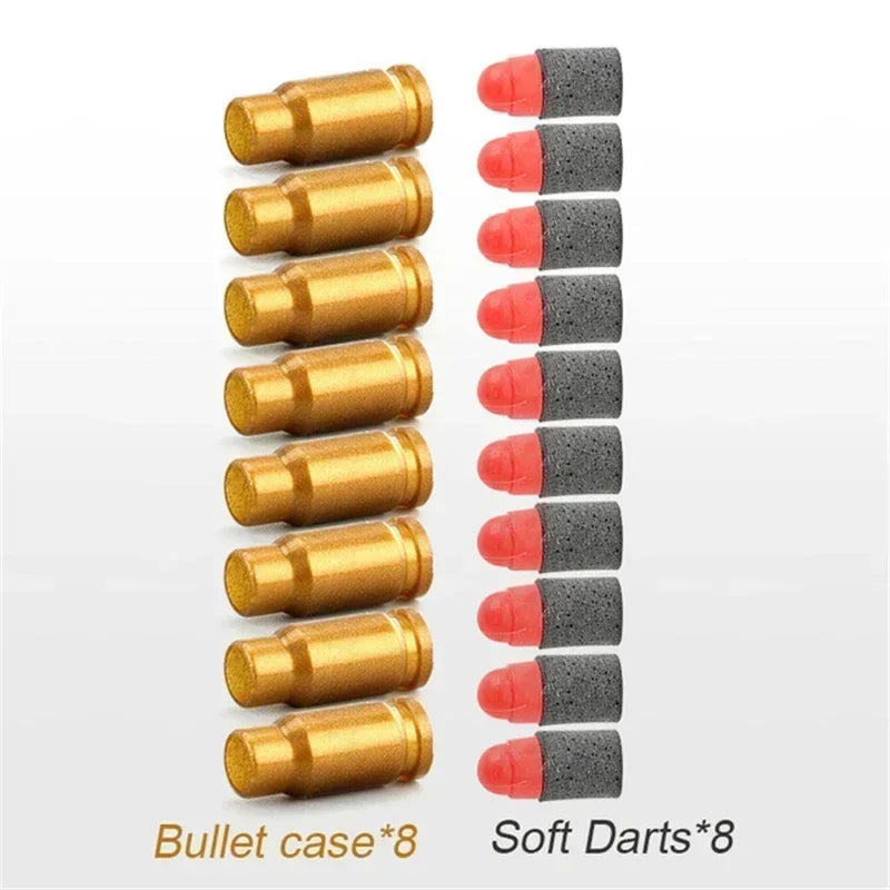 SOTLower Magazine G17 Manual Pistol Foam Soft Ball Bullet Toy Gun Airsoft Launcher CS Shooting Games Weapons For Kids Boys Gift