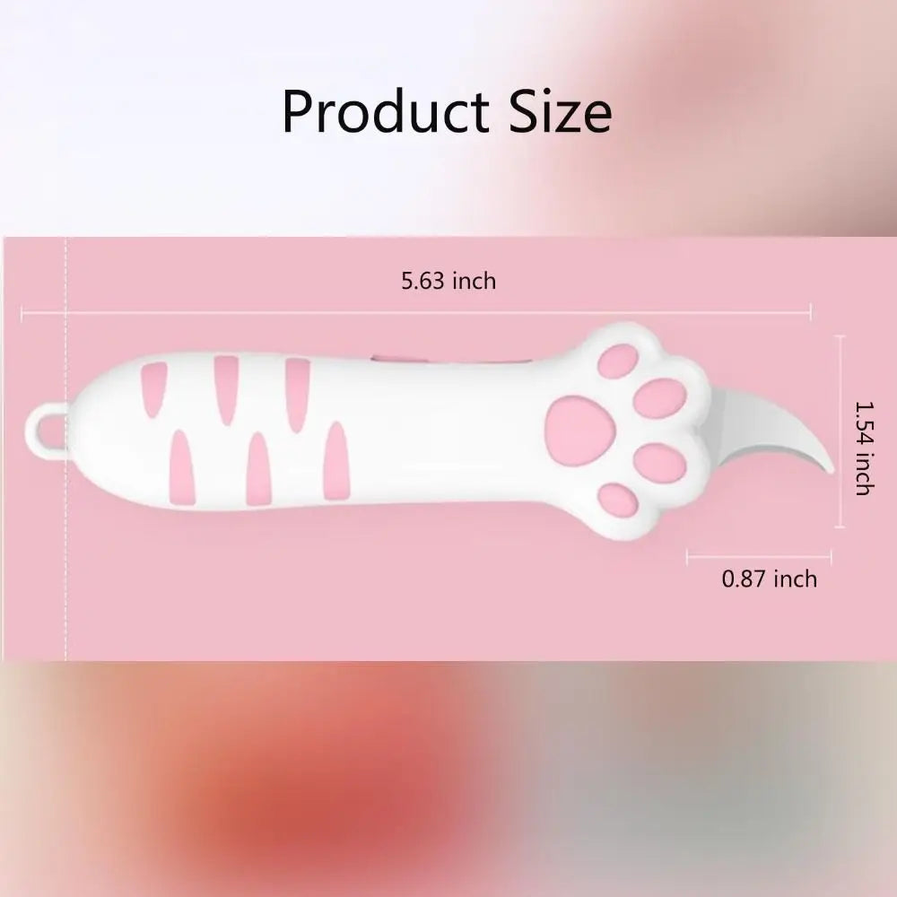 Creative Cat Paw Box Cutter Retractable Cat Claw Knife Cute Cat Box Paper Cutter for Easy Paper and Box Cutting Gift Open Paper