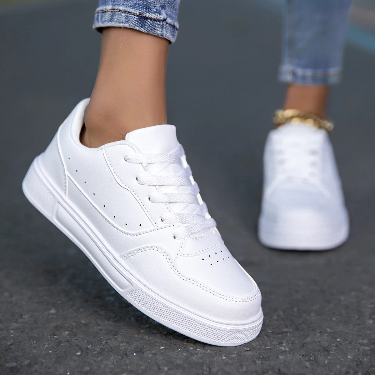 YRZL Woman Shoes Casual Sneakers for Woman Comfortable White Sneakers Light Walking Women Vulcanized Shoes Men Women's Sneaker