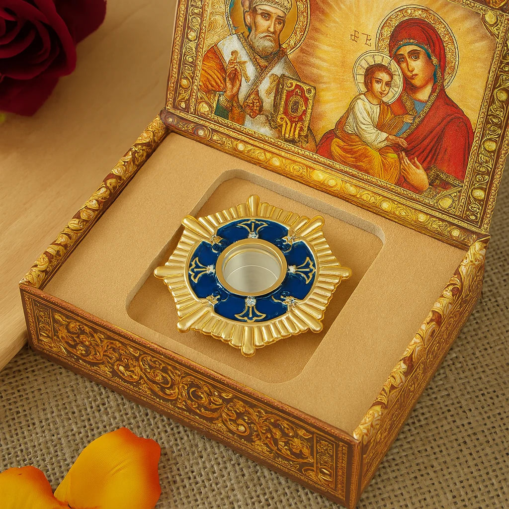 Orthodox Reliquary Box Traditionally Handcrafted with Exquisite Details Suitable for Collection and Religious Ceremonies BoxGift