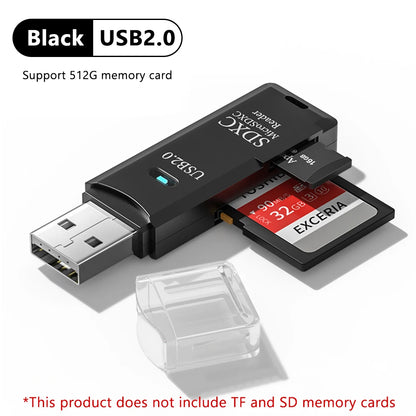 2 In 1 Multi Functional Card Reader USB 3.0 Micro TF SD Memory Card Reader High Speed Adapter Flash Drive For Laptop Accessories