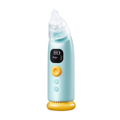 1pc Portable Silicone Nasal Clean Nasal Aspirator 3-Modes Suction Electric Nasal Aspirator Soothing Lighting and Nursery Music