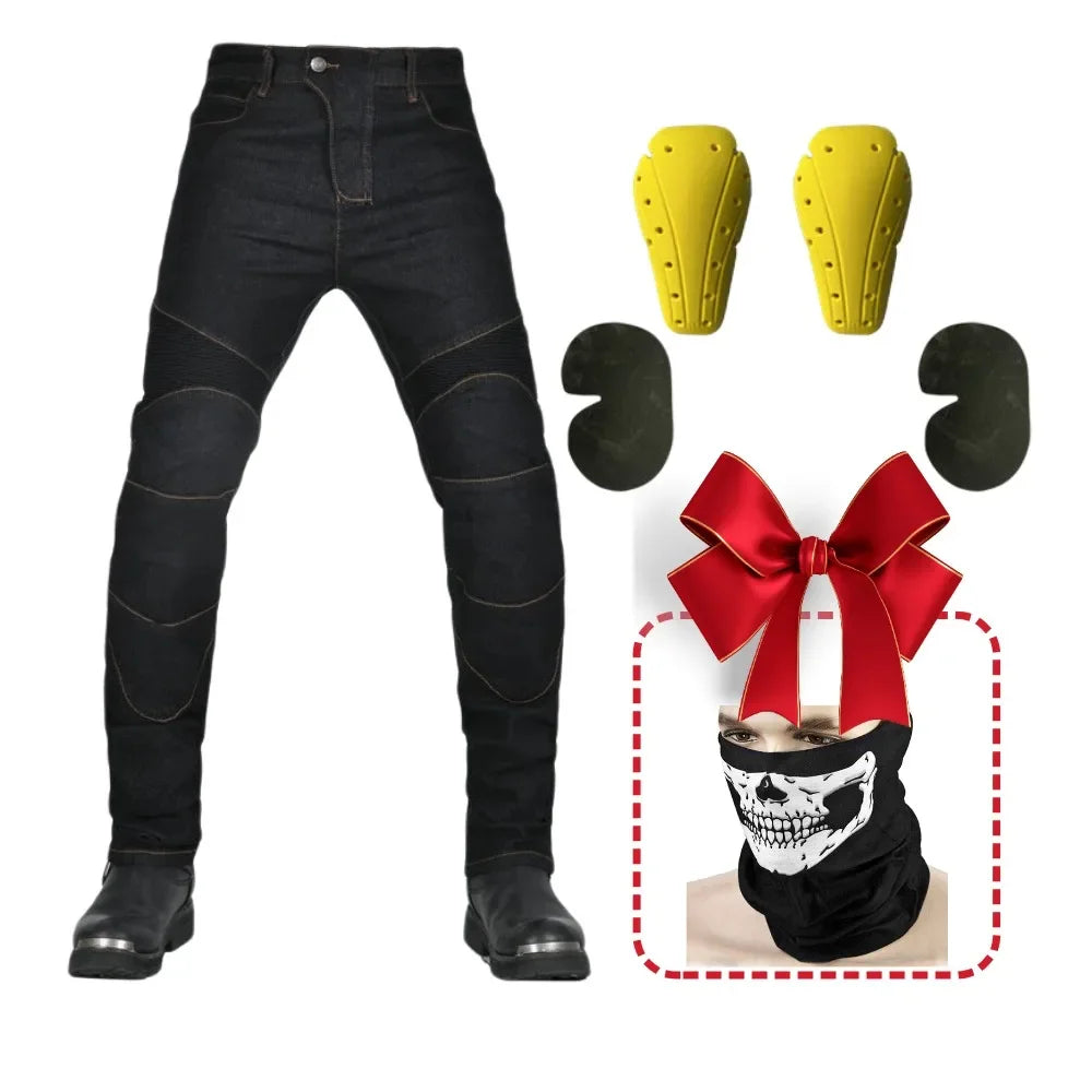 Men’s Motorcycle Moto Jeans Pants - Protective Riding Gear for Touring Motorbike, Motocross Trousers