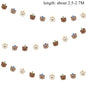 1Set 2.5M Cute Bear Garland Carton Happy Birthday Banners for Kids Bear Themed Birthday Party Decoration Supplies Room Decor