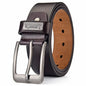 【LEON＇S】 Buckle  Leather Casual Jeans Belt Men High Quality Retro Luxury Male Strap Cintos 3 Colors 2023 NEW