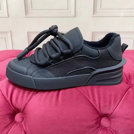 2025 new autumn and winter genuine leather Forrest Gump shoes casual sports shoes for men retro lace up German training shoes