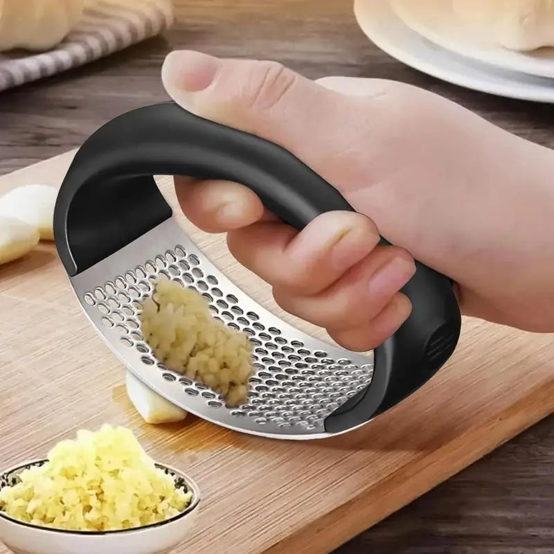 Upgraded Stainless Steel Garlic Press Squeezer Manual Garlic Ginger Rocker Crusher Garlic Cutting Mince Tools Kitchen Gadgets