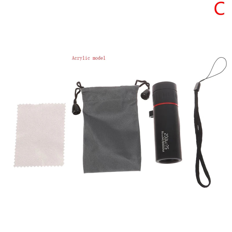 2000X25 HD Mini Monocular Telescope 30x25 Portable High-magnification Professional Outdoor Travel Camping Birdwatching Telescope