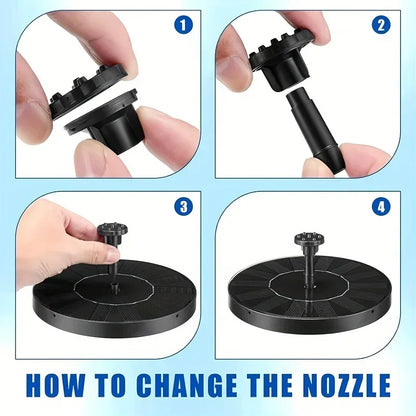 1.4w Solar Bird Bath Fountain Pump, for Garden Decor, Fish Tanks, Ponds & Oxygenation, Outdoor Water Feature,Floating Water Pump