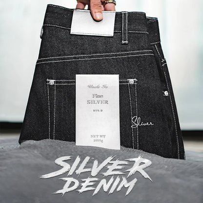 Maden Silver Denim Vintage Jeans for Men Amekaji Selvedge Raw Denim 13 Oz Straight Fit Pants 28 To 38 Men’s Clothing  New