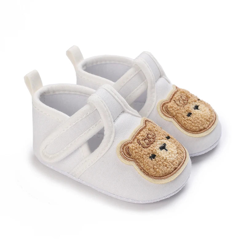 0-18 Months Infant Spring Shoe Newborn Infant Girls and Boys Recreational Baptism Non-Slip Walking Shoe White Soft-soled Sneaker