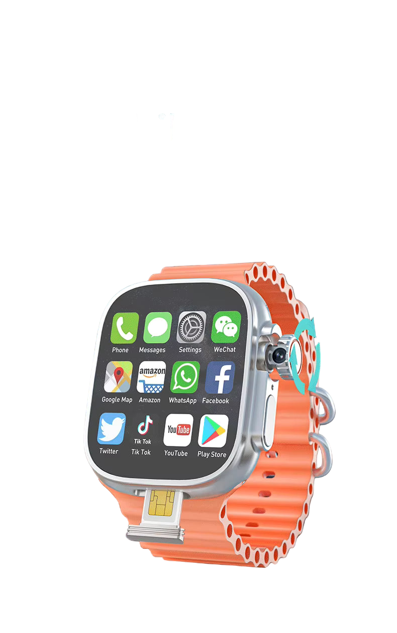 NNEOBA Android Smartwatch Rotary Camera Orange