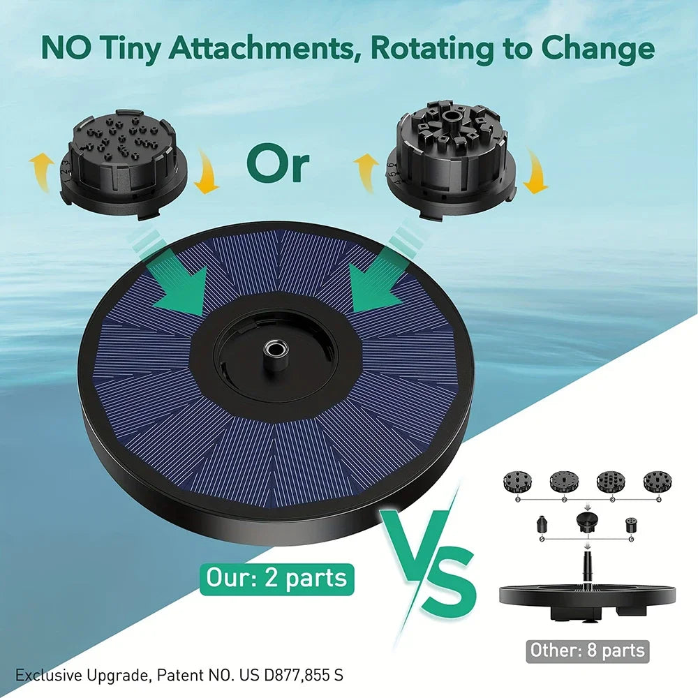 1.4w Solar Bird Bath Fountain Pump for Garden Decor Fish Tanks Ponds Outdoor Water Feature Floating Water Pump Garden decoration