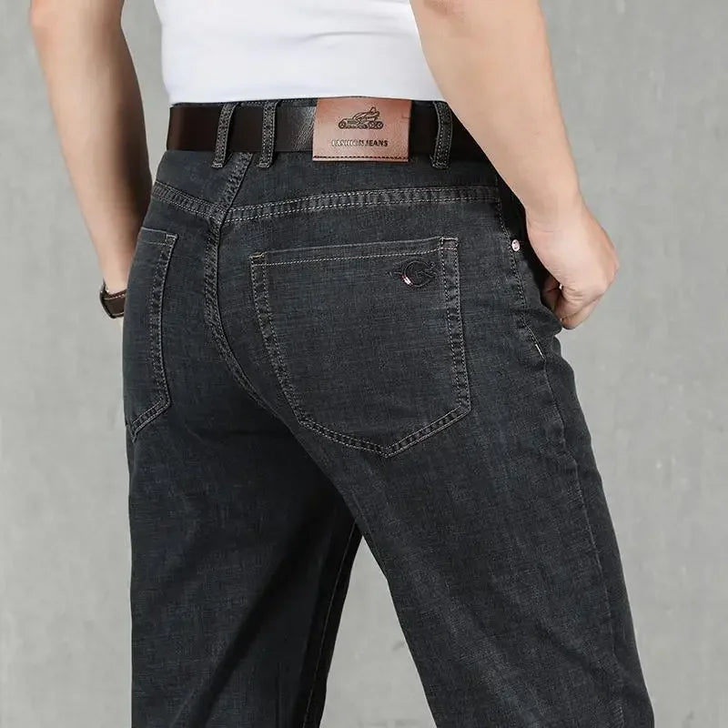 Jeans for Men Work Wear Male Cowboy Pants 2025 Fashion Trousers High Quality Original Classic Straight with Pockets New in Baggy