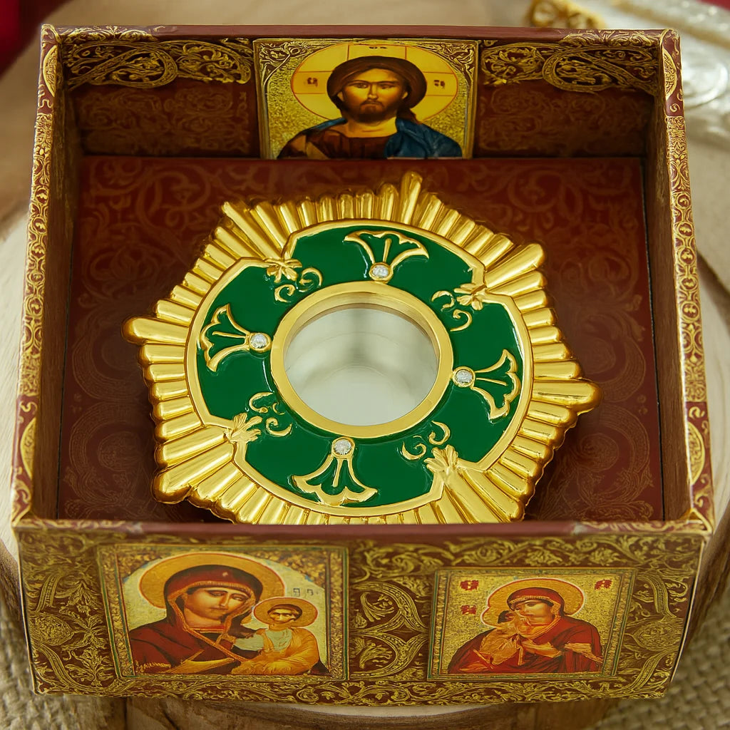 Orthodox Reliquary Box Traditionally Handcrafted with Exquisite Details Suitable for Collection and Religious Ceremonies BoxGift