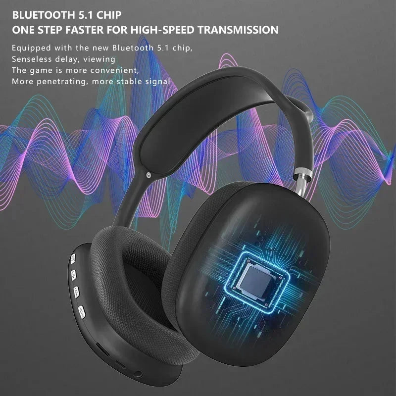 Auriculares inalámbricos Bluetooth para juegos NNEOBA, color negro
