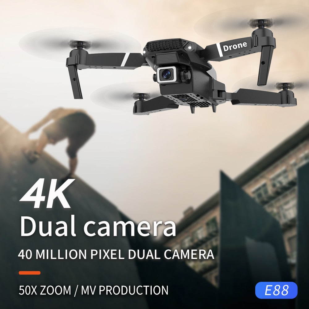 2021 NUEVO Drone 4k profesional HD Cámara Gran Angular 1080P WiFi FPV Drone Cámara Dual Altura Mantener Drones Cámara Helicóptero Juguetes