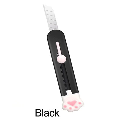 1Pcs Cat Paw Retractable Box Cutters Sharp Art Cutter Utility Knife Student Art Supplies DIY School Creative Stationery Supplies