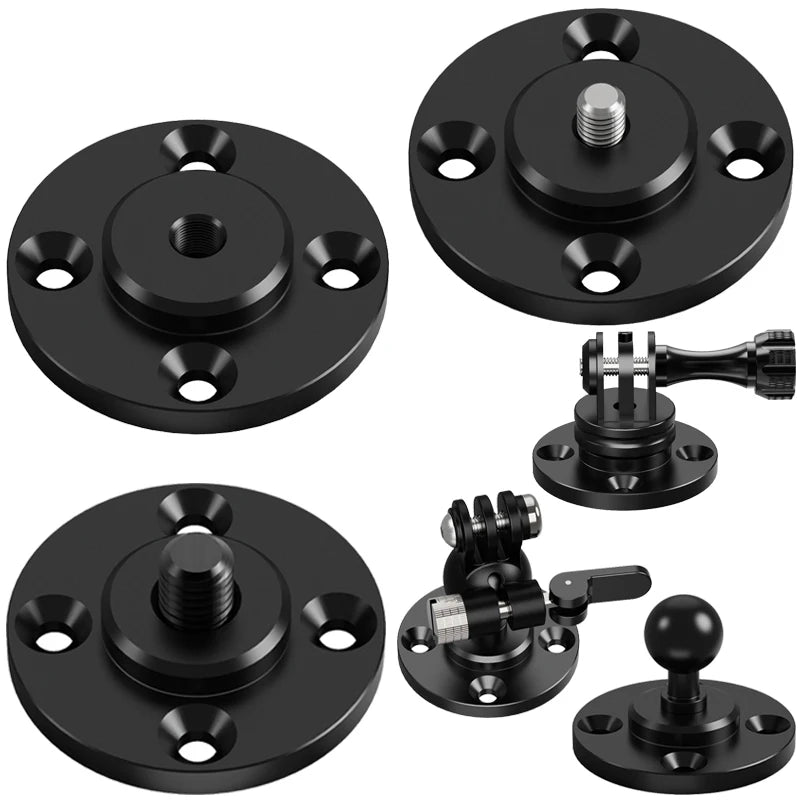 17/25mm Ball Head Mount 1/4" 3/8" M6 Thread Screw Nut Adapter Tripod Bracket Cameras Flash Fixing Wall Holder Clamping Mount