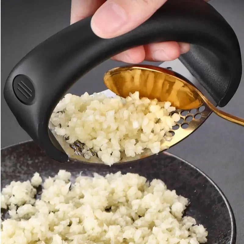Upgraded Stainless Steel Garlic Press Squeezer Manual Garlic Ginger Rocker Crusher Garlic Cutting Mince Tools Kitchen Gadgets