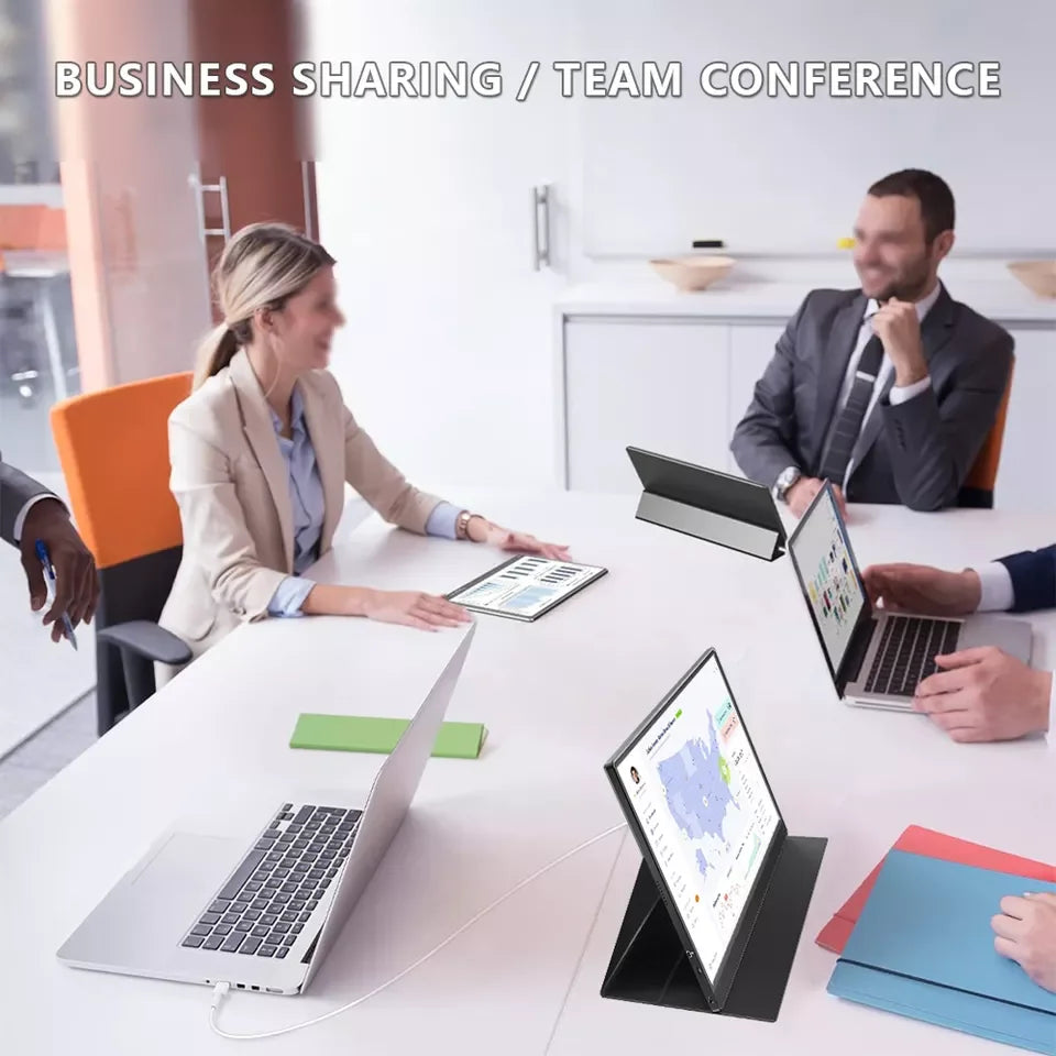 15.6 Inch 4K Portable LCD Monitor with 3840x2160 IPS 600 Nit Screen USB C HD Computer Gaming Display for Travel and PC